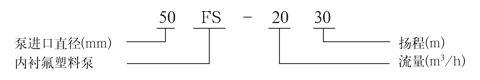 FS系列耐强腐蚀泵型号含义